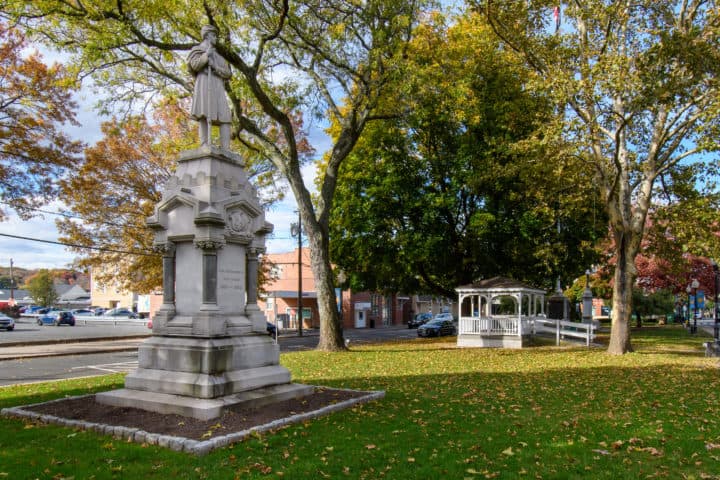 Southington, CT Civil War Monument and Gazebo on the Green