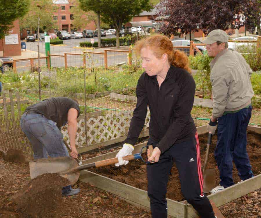 Barbara Pearce and Team on their annual Day of Caring helping the New Haven Land Trust