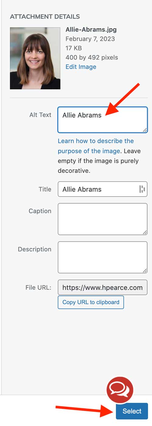How to add alt text